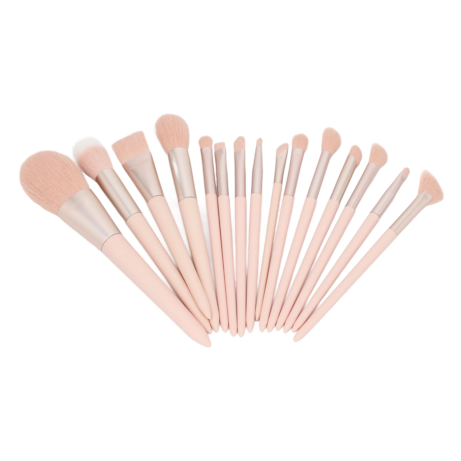 15 Stuks Roze Synthetische Blush Oogschaduw Make-Up Borstel Set Voor Poeder Concealers Make-Up Borstel Kit Vrouwen Cosmetica Tools