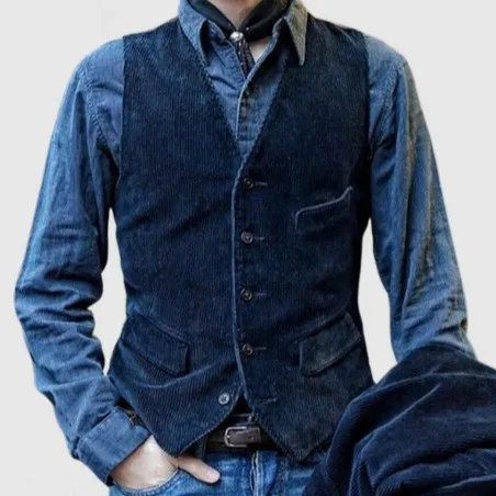 Autumn and Winter European and American Corduroy Casual Business Fashion Suit Men's Single Breasted Suit Jacket 7