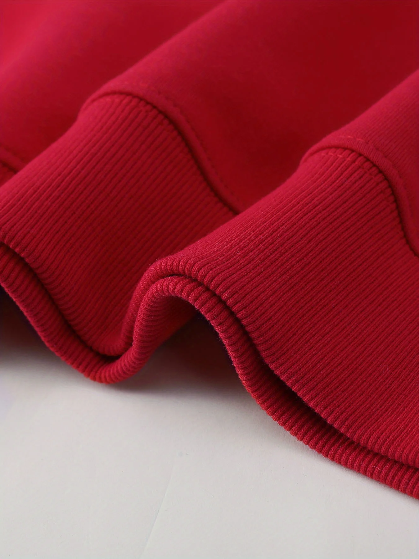 سويت شيرت رجالي بياقة دائرية مطبوع عليه جرافيك Mountain & Reflection - بلوفر أحمر كاجوال بأكمام طويلة، 71% بوليستر 28% مزيج قطن #2