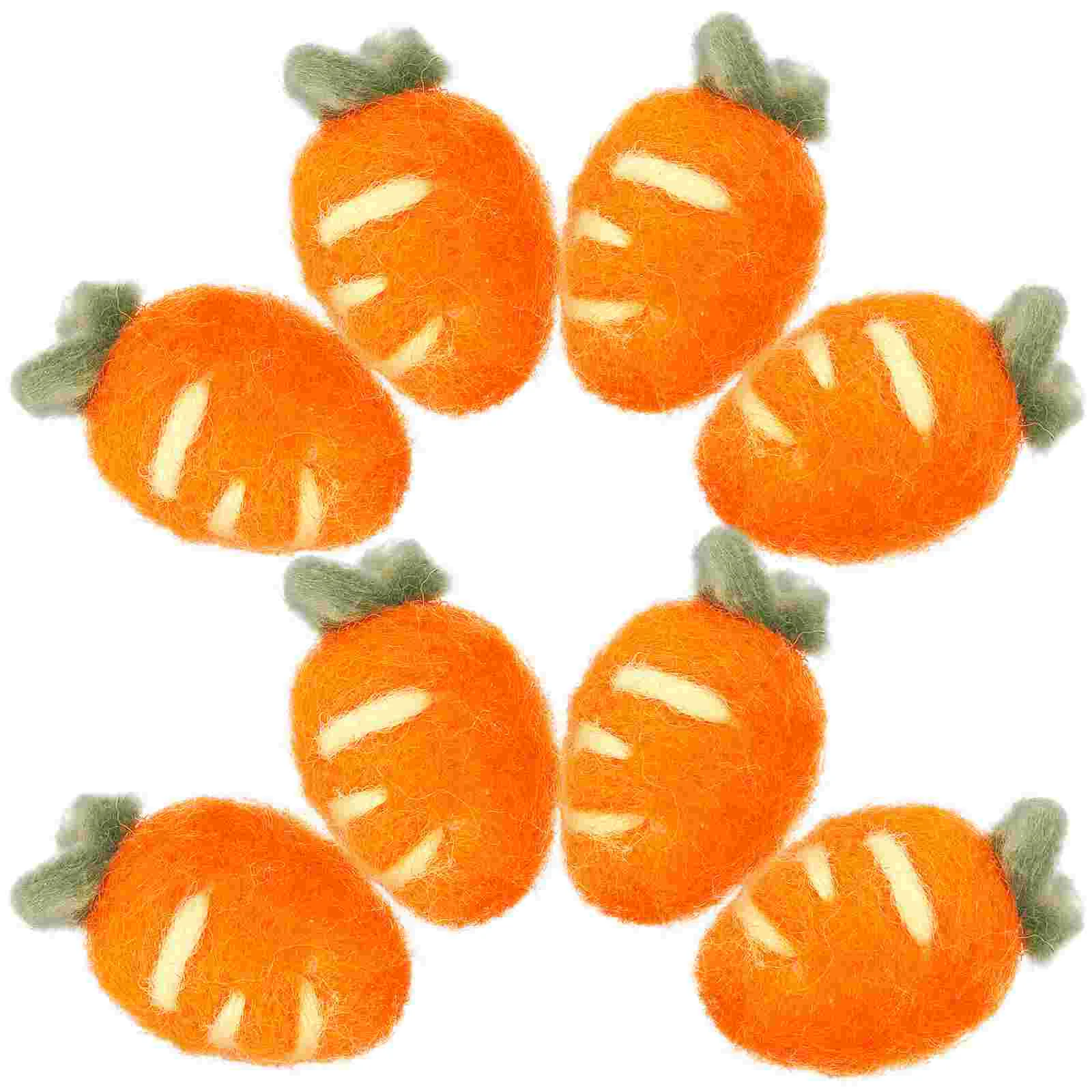 

8 Pcs Plant Coaster Wool Felt Carrot Ornament Craft Supplies Bracelet Letter Beads