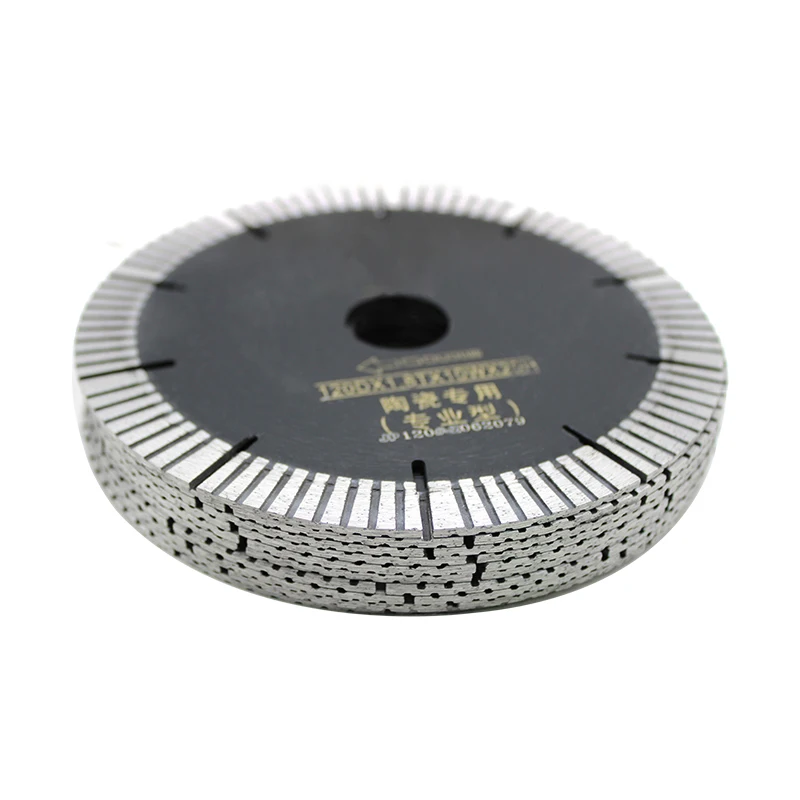 

10 шт., 120 мм, алмазные пилы с Т-образной канавкой, диаметр 20 мм, острый гофрированный отрезной диск для станка для резки плитки, камня, бетона