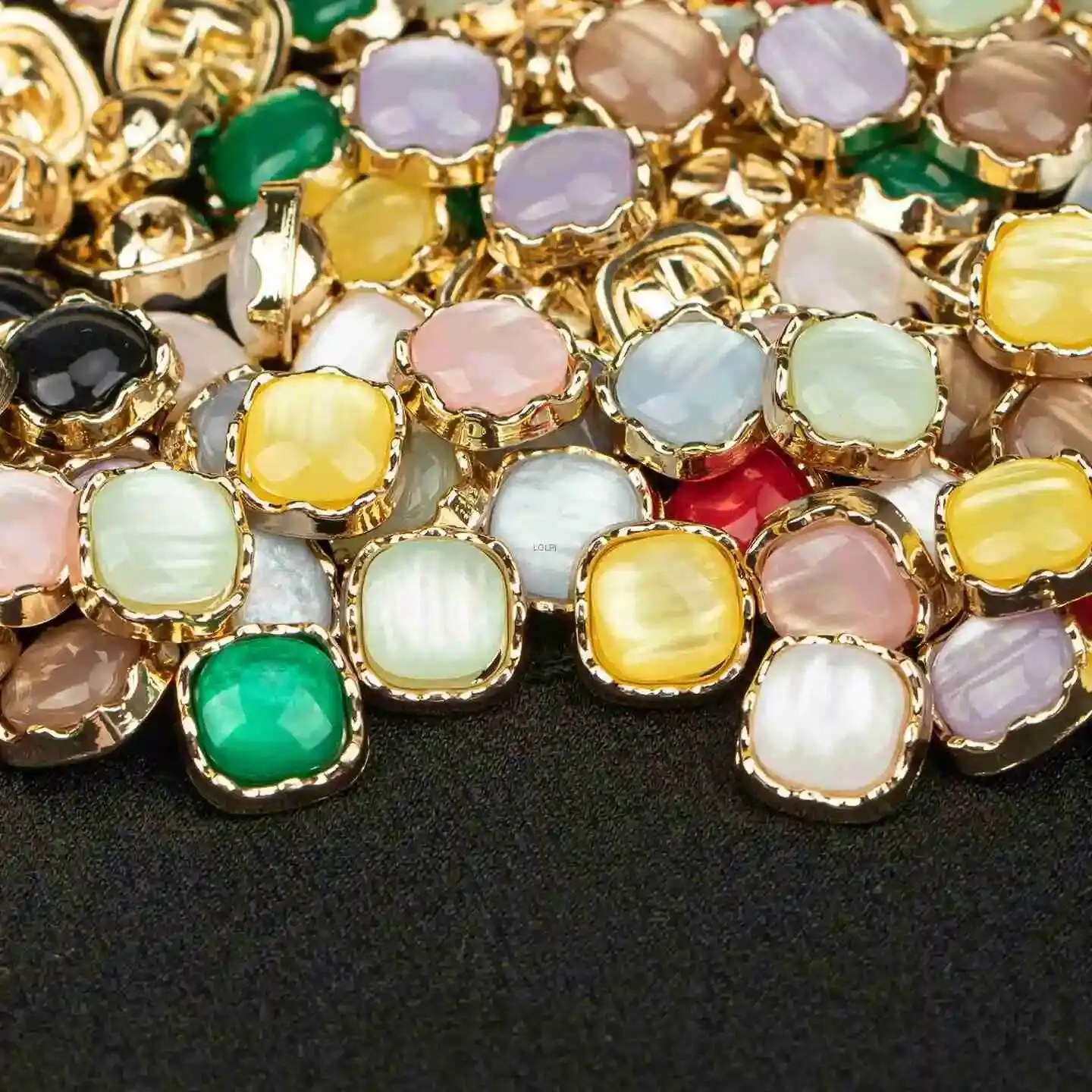 5CS Chinese Style Qipao Metal Buttons Cat's Eye Stone  Buckle Decorative Plate Buttons Accessories Decorative Button 