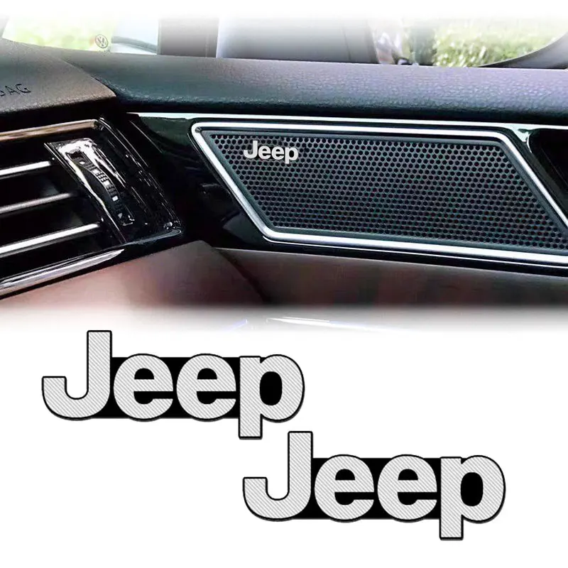 Emblema em Alumínio 3D, Adesivo Estéreo para Decoração de Áudio de Carro para Jeep Renegade Patriot Cherokee JK JL TJ Patriot Trail Haw Liberty