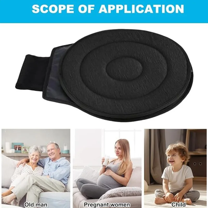 Multifuncional 360 °   Cojín giratorio para coche, cojín de asiento auxiliar de espuma viscoelástica para mujeres embarazadas, ancianos, niños, Universal