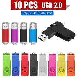 10PCS/lot Colour USB 2.0 USB Flash Drive 8GB 16GB 32GB 64GB USB Stick Pen Drive 1GB 2GB4GB Pendrive for Smart Phone/PCCustom