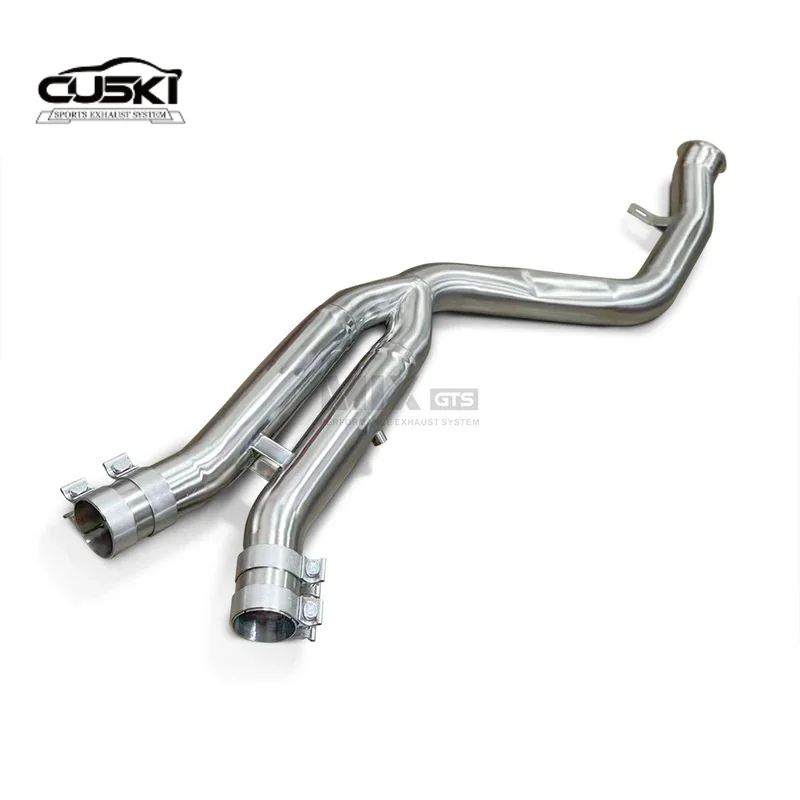 High Performance equal length middle pipe with resonator, suitable for Toyota Supra 3.0T 2019-2023 Stainless Steel Exhaust