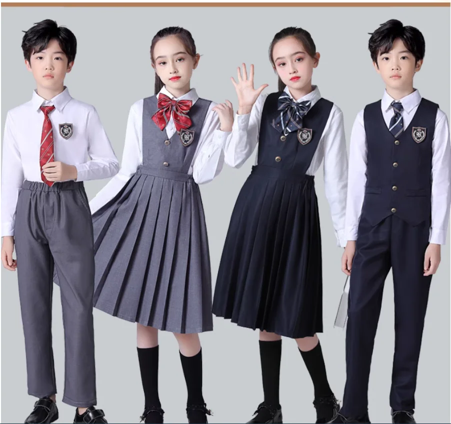 Children's choir performance costumes, men's and women's English style recitation competition class uniforms