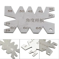 1 Stainless Iron Thread Cutting Gauge Tool Setting Template Angle Template Gauge 29/30/40/45/50/55/60/65 Deg Hand Measuring Tool