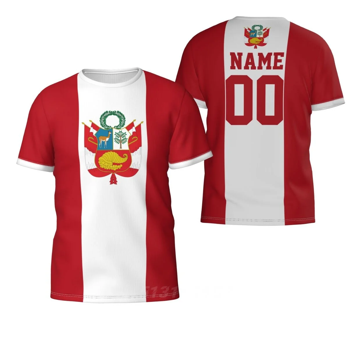 2025 Custom Name Number Peru Country Flag 3D T-shirts Clothes T shirt Men Women Tees Tops For  Fans Gift US Size