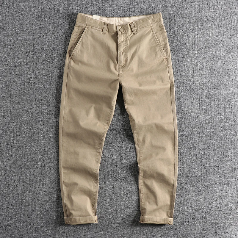 

Autumn New Tapered Straight Pants Trend Business Fashion Micro Elastic Thick Casual Pants Men Handsome Pants