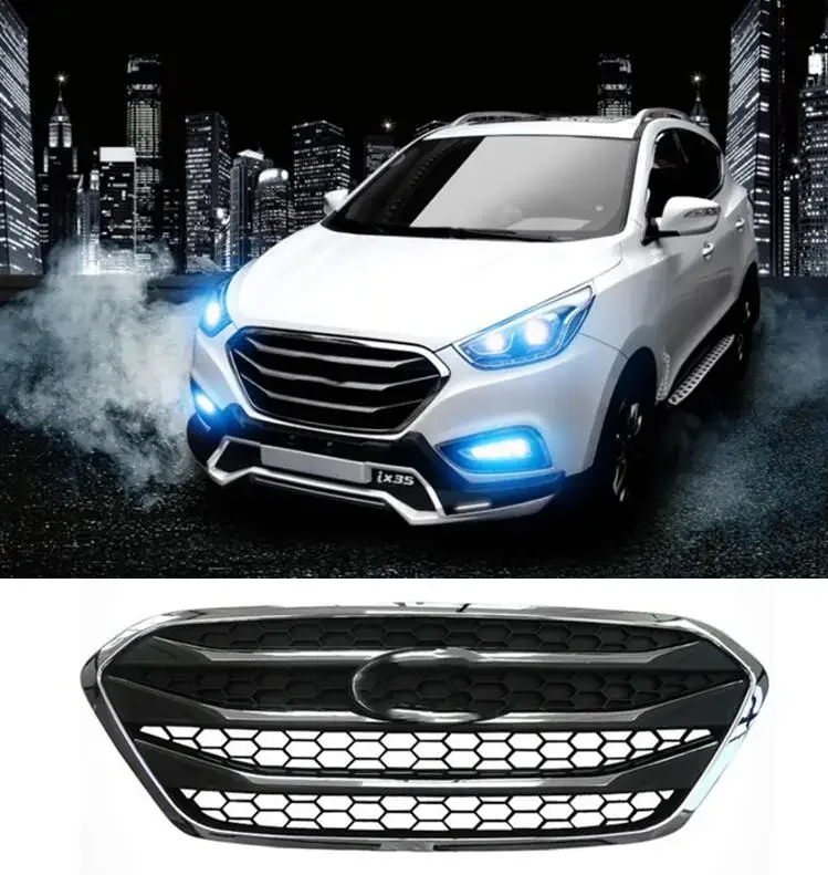 

Для Hyundai IX35 для ix35, 2010-2013 Оригинальный хромированный АБС-пластик вокруг массива перед декорированием соревнований матрица барбекю