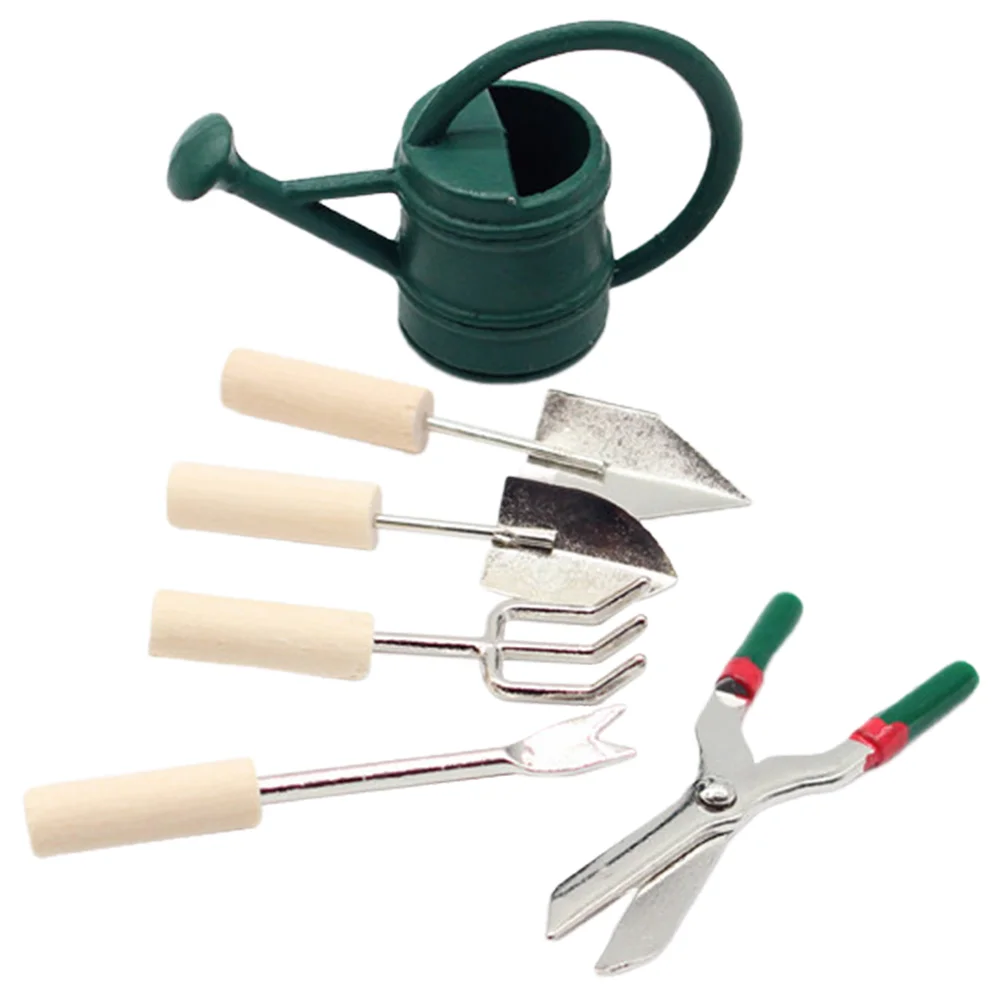 

Miniature Gardening Tools Set Simulation Decorative Mini House Accessories Tiny Watering Can Scissors