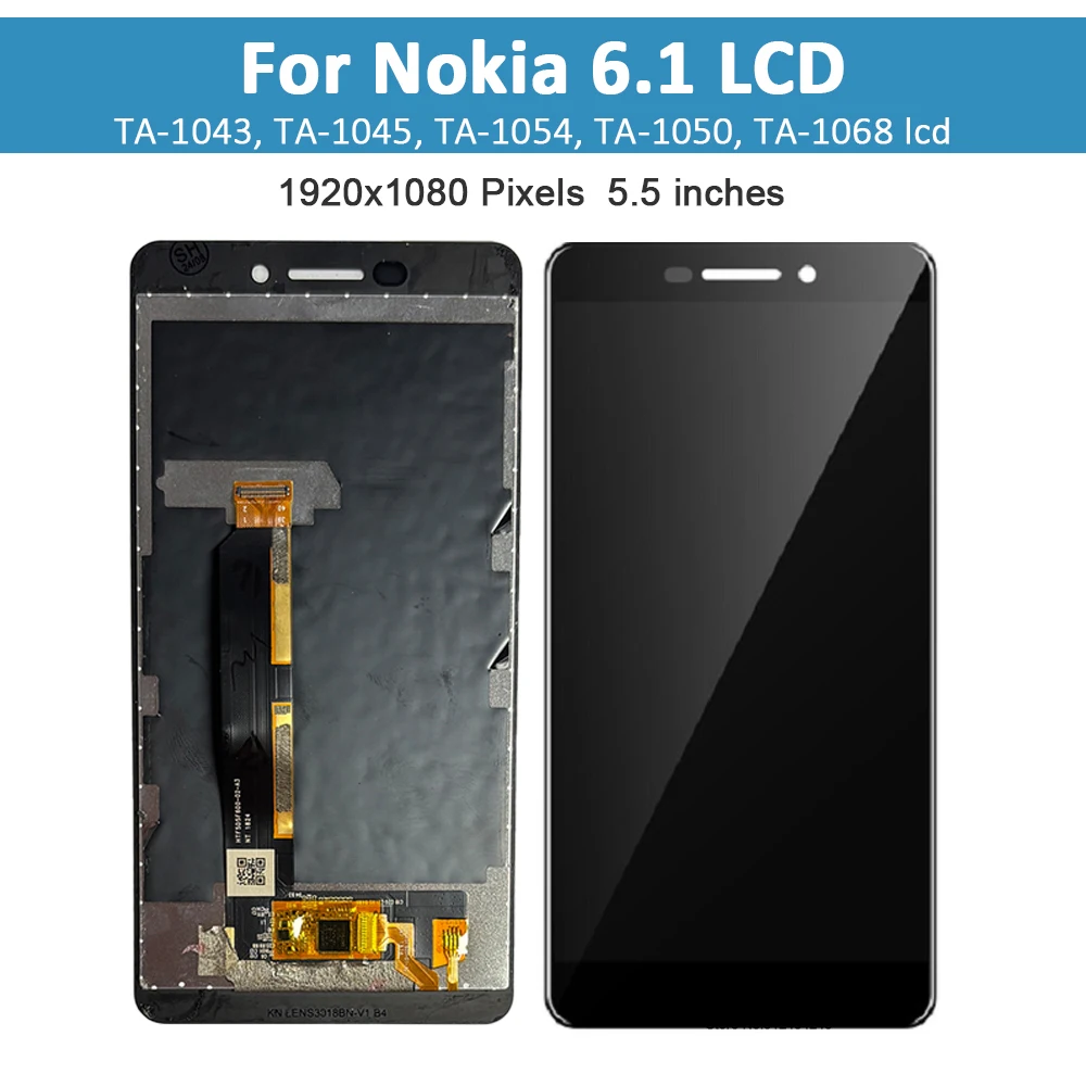 Original LCD For Nokia 6.1 Display Touch Screen Digitizer Assembly