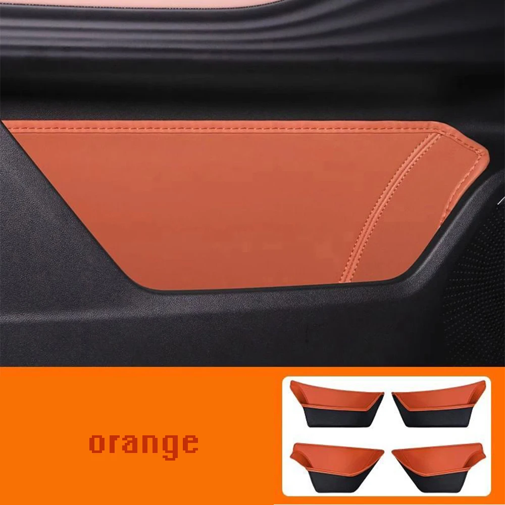 

For GMW Haval H9 2024 2025 Leather Car Door Storage Box Slot Cushion Front Rear Door Storage Box Mat Interior Accessories