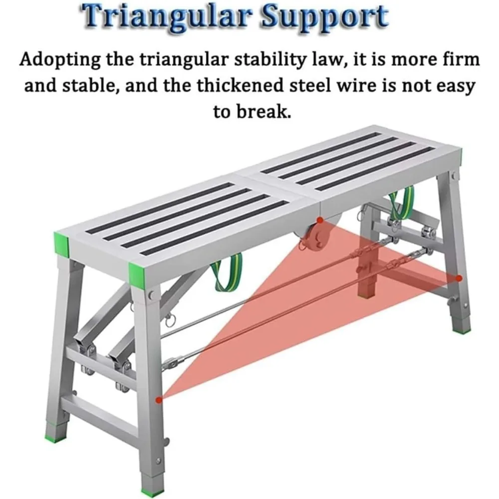 Portable Folding Work Platform, Adjustable Work Platform, Folding Steel Ladder, Folding Steel Scaffolding Ladder