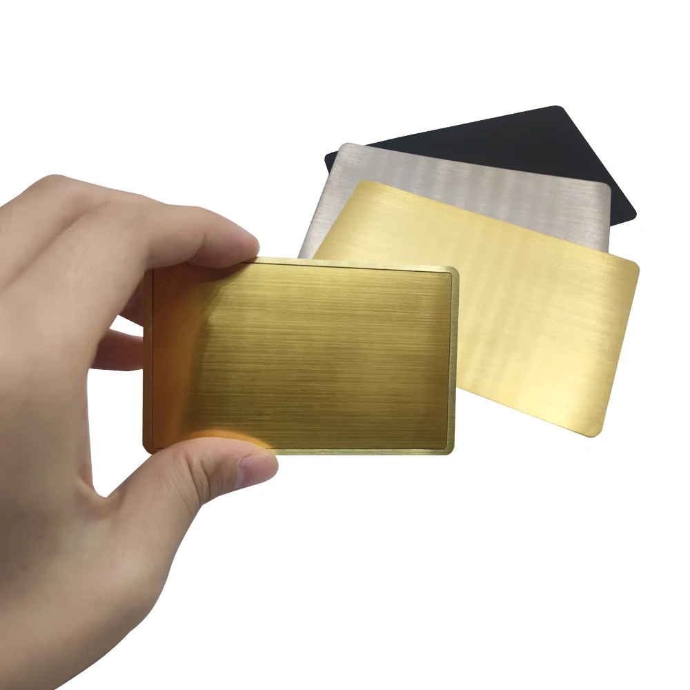 1 Stück 13,56 MHz 504 Byte Premium Custom Edelstahl Smart NFC Visitenkarte, die auf zwei Seiten gedruckt werden kann