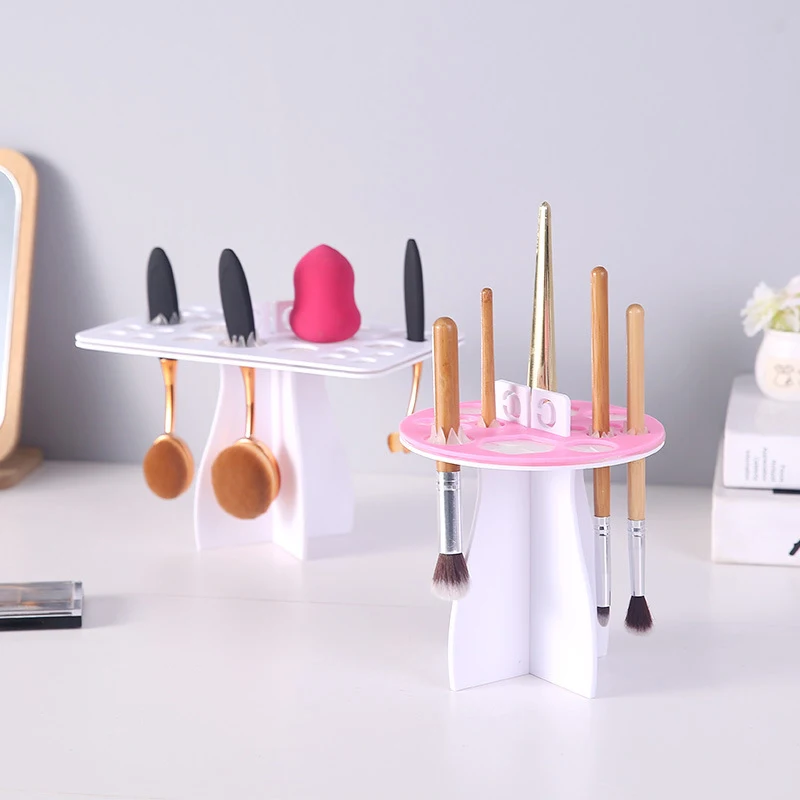 

Makeup Brush Drying Rack 14 /26 Holes Multifunctional Makeup Brush Holder Stand Display Rack Makeup Brush Rack