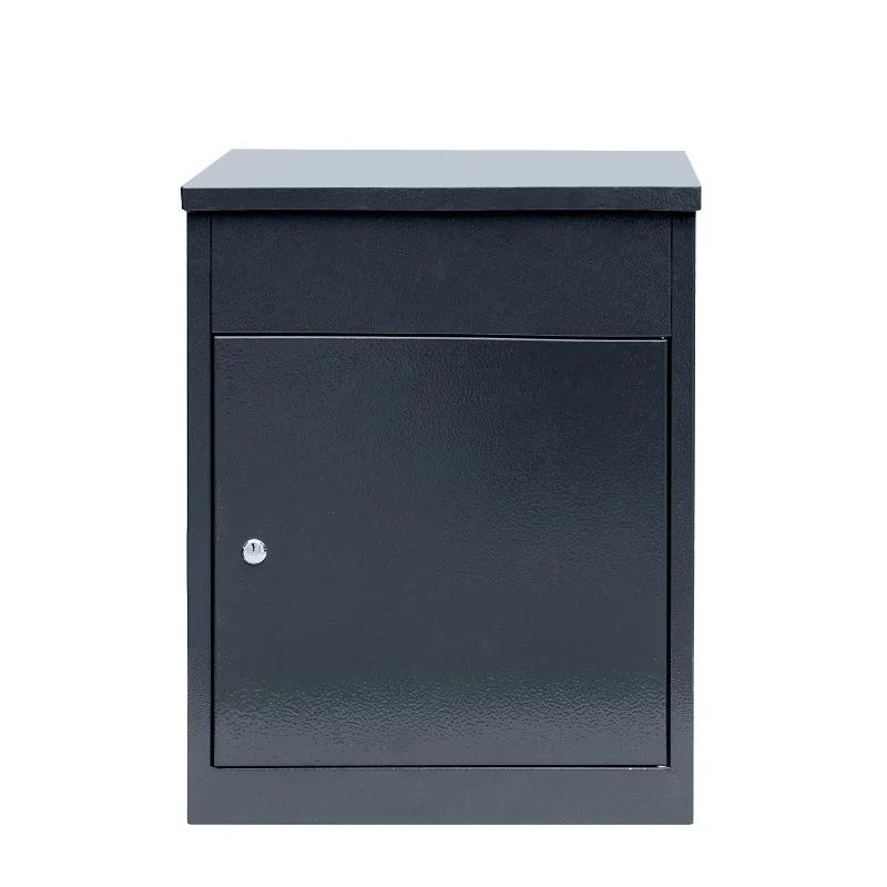 Dark Gray Waterproof Parcel Mailbox Large Houseuse Doorway Parcel Receiving Locker Keyless Anti-theft Security Metal Parcel Box