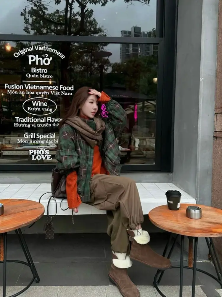 

Рекомендованная Baixue зимняя модная универсальная теплая куртка в клетку с наполнителем из 90% белого гусиного пуха, женская, нейтральный стиль, утепленная.