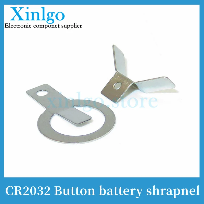 20SET CR2032 shrapnel a set of 3V button battery shrapnel, positive and negative, metal plate battery buckle seat 2032-5