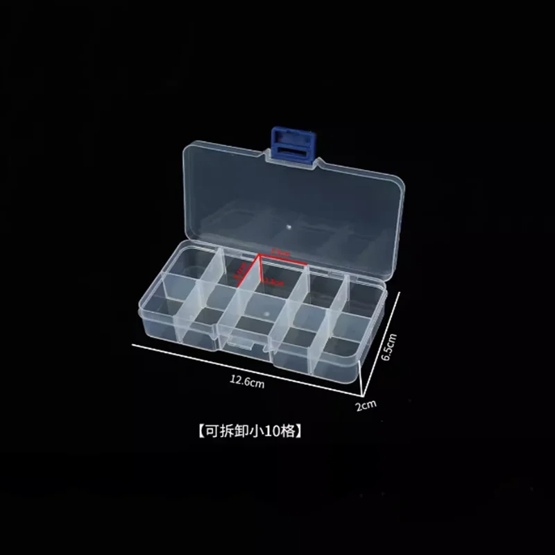 Caixa de armazenamento para IC Patch Parts, Caixa de componentes eletrônicos, Pode ser dividido, 10 células, 15 células, 24 células, 36 células, 1pc