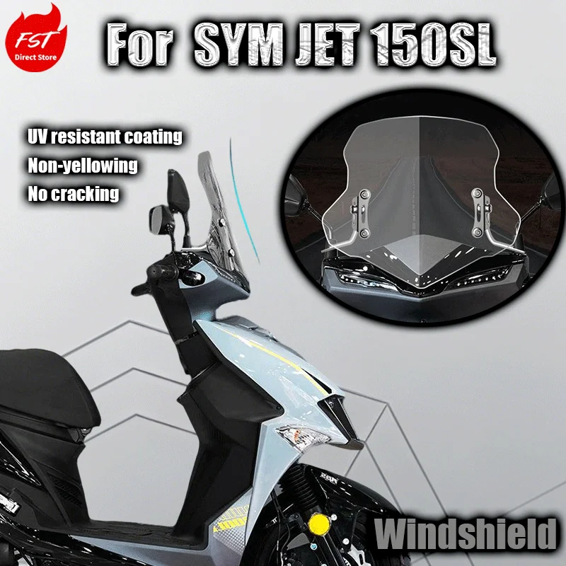 

For SYM JET 150SL motorcycle windshield scooter modification parts: windshield chest protector and front windshield