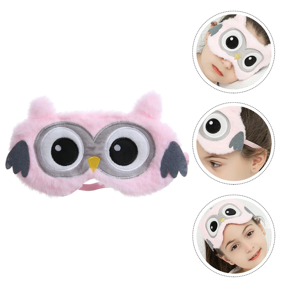 Plush Eye Mask Sleeping Blindfold Comfortable Adorable Cover Delicate Cartoon Lovely Light Shading Patch Cloth Travel Eye-shade