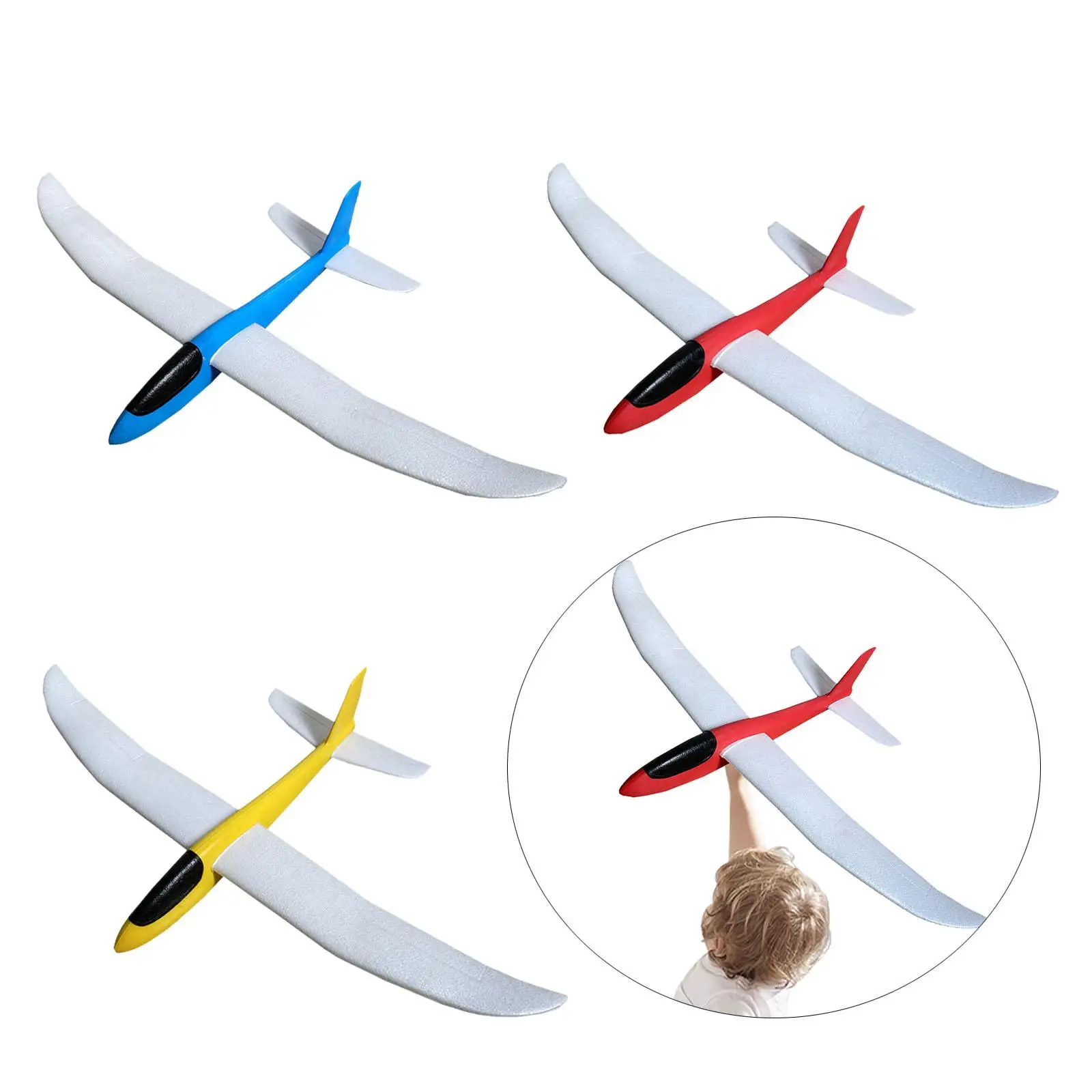 EVA Foam Glider Airplane Toy Hand Launch Plane for Kids Large Flying Model Aircraft Outdoor Sport Game Lightweight Birthday view 5
