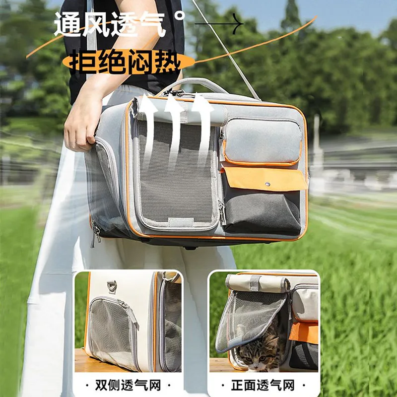 Portable Backpack Pet Outing Dog Shoulder Bag Good-looking Breathable Box