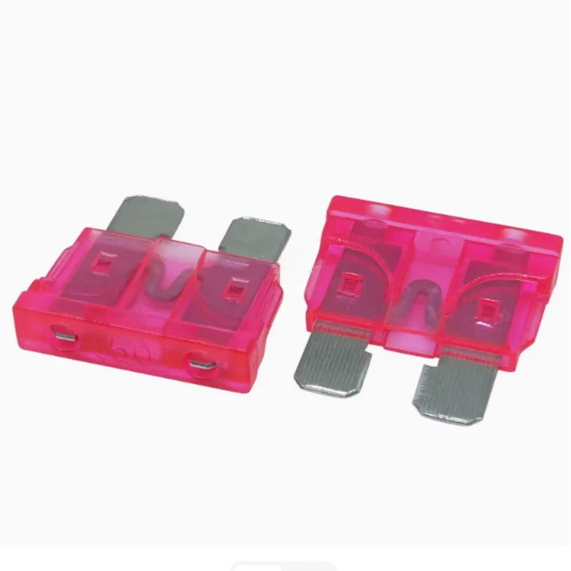 100pcs,Medium Standard ATC  Blade Fuse Insert Zinc Pin  50A 32V Refitted For Auto Car Truck