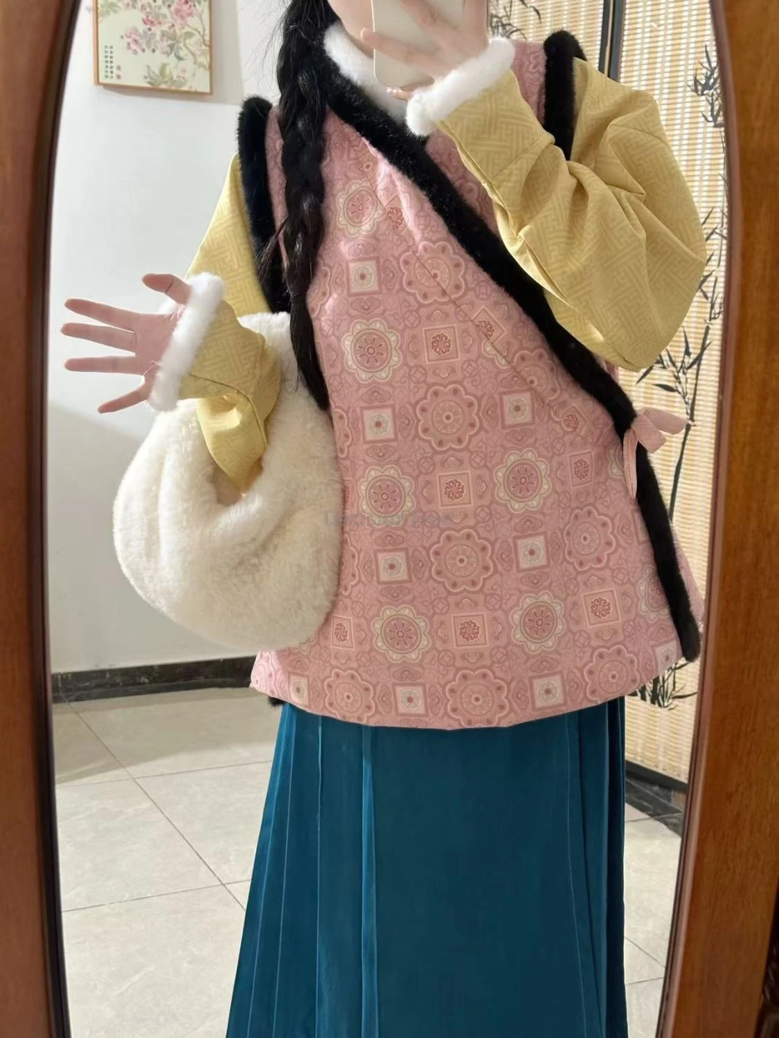 

2025 thicken cotton vest vintage elegant printing women's temperament waistcoat chinese ming style daily improved hanfu singlet