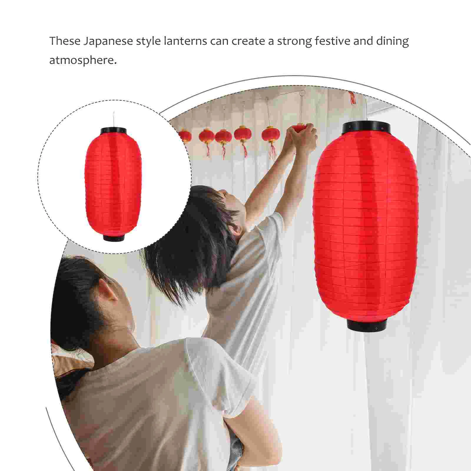 2 шт. японский шелковый фонарь украшение дома подвесные изысканные часы уличные водонепроницаемые фонари проволочный орнамент красочные