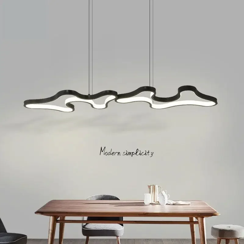 

Nordic Lamps Living Room Lamp Simple Modern Cafe Bar Lamp LED Lighting Postmodern Unregular-line Creative Restaurant Chandelier