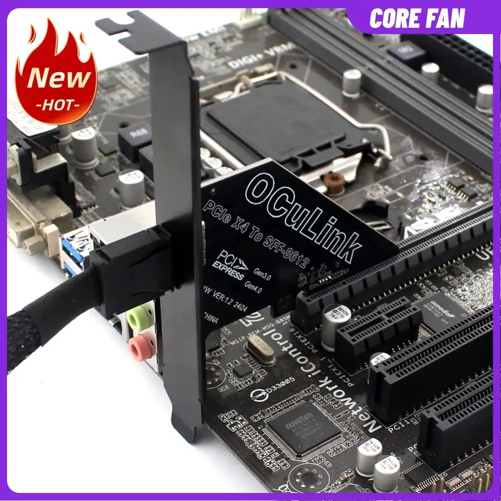 Карта адаптера PCIe к SFF 8611 и 8612 Адаптер карты расширения PCI Express к SFF-8612 PCle4.0 PCIE Внешний адаптер Oculink SFF-8612