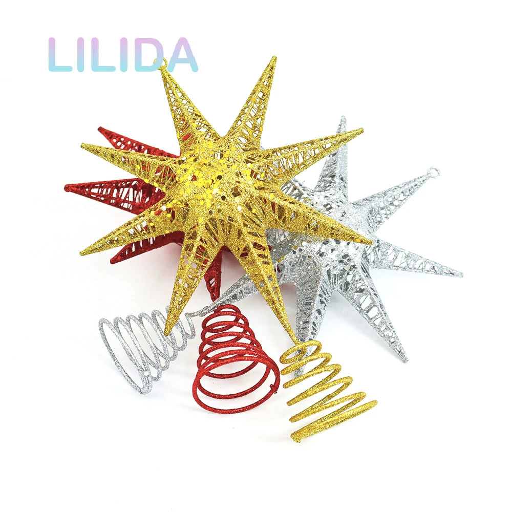 

HOT Christmas Tree Top Iron Star Christmas Decorations Home Xmas Ornaments Navidad New Year 2023 Natal Noel Home Decoration