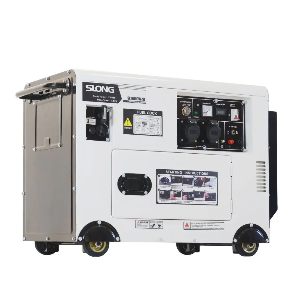 Slong SL15000W-SE silent generator 5KW 6KW 7KW 8KW 10KW 15KW petrol super silent oline generator