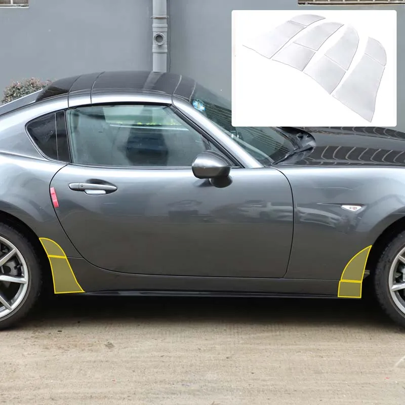 TPU Car Front Rear Door Rock Chip Rocker Panel Paint Protection Film Trim Sticker Accessories For Mazda MX-5 MX5 ND 2016-2026
