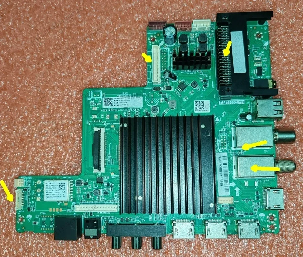 

4K Television Mainboard T.MT9602.731 Integrated WiFi Module With Multiple Interfaces Repair Parts