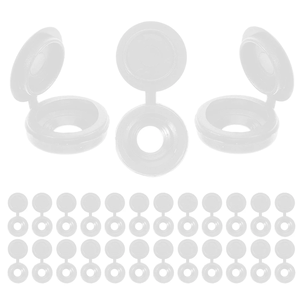 

200pcs Hinge Screw Cover Plastic Caps Decorative Tap Fold Furniture Assembly Child Safety ABS Material Easy Installation Screws