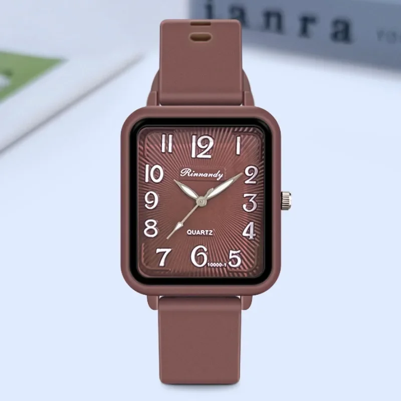 

Brand Silicone Strap Watch Student Leisure Square Digital Women Quartz Watch New Fashion Ladies Luxury Wristwatch Dropshipping