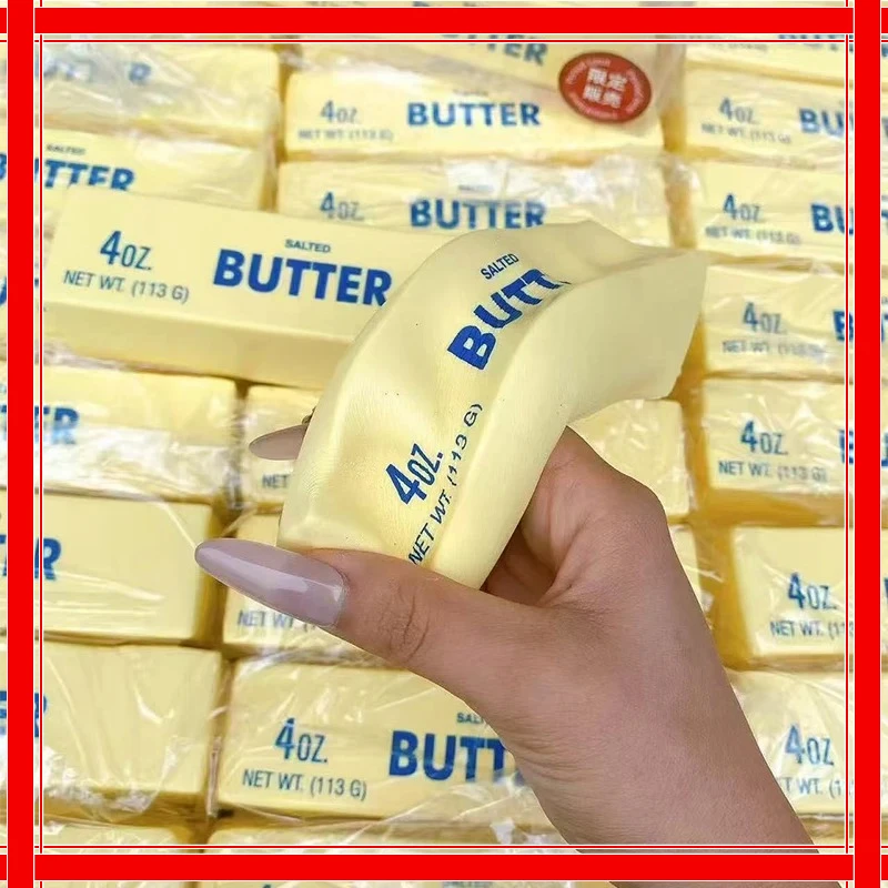 Butter Stick Squishy Fidget Toys Elastic Cheese Stick Funny Squeeze Prank Toy Stress Anxiety Relief Game