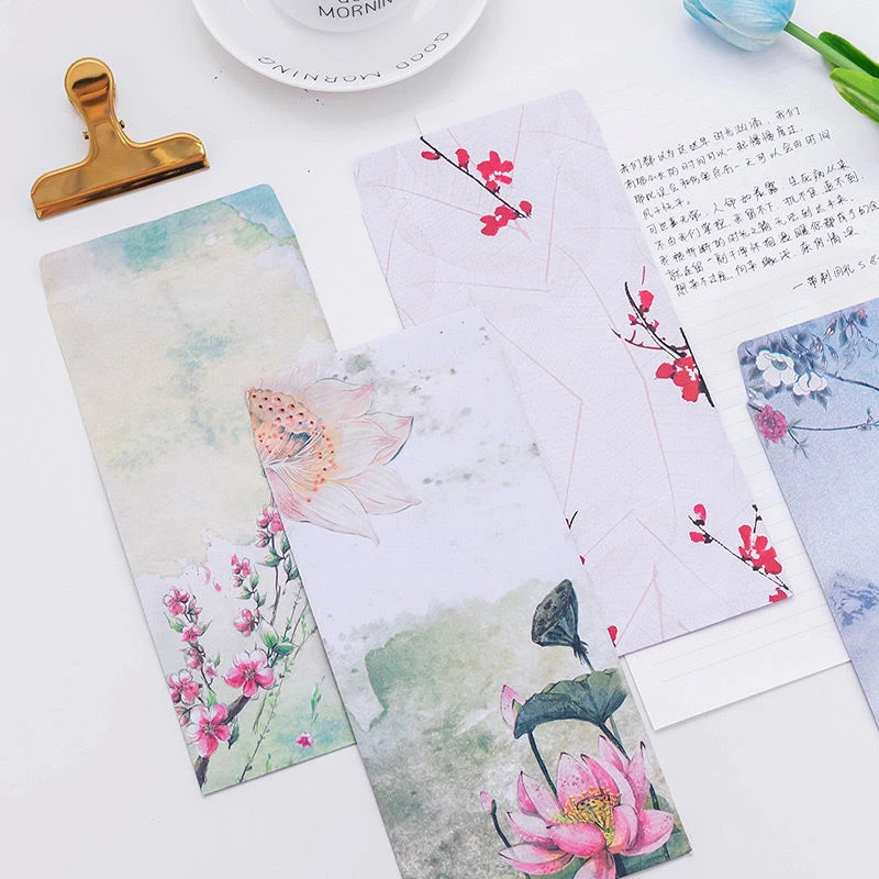 10pcs/lot Chinese Classical Retro Envelopes for Invitations Message Greeting Card Envelope for Write Postcards Gift Stationery