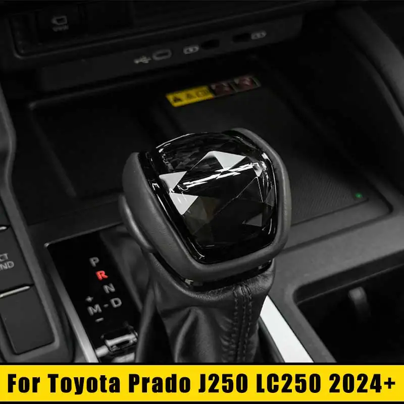 

Ручка переключения передач, накладка на головку, наклейка для Toyota Prado J250 LC250 2024 2025, ABS + стекло, автомобильный Стайлинг, аксессуары для интерьера