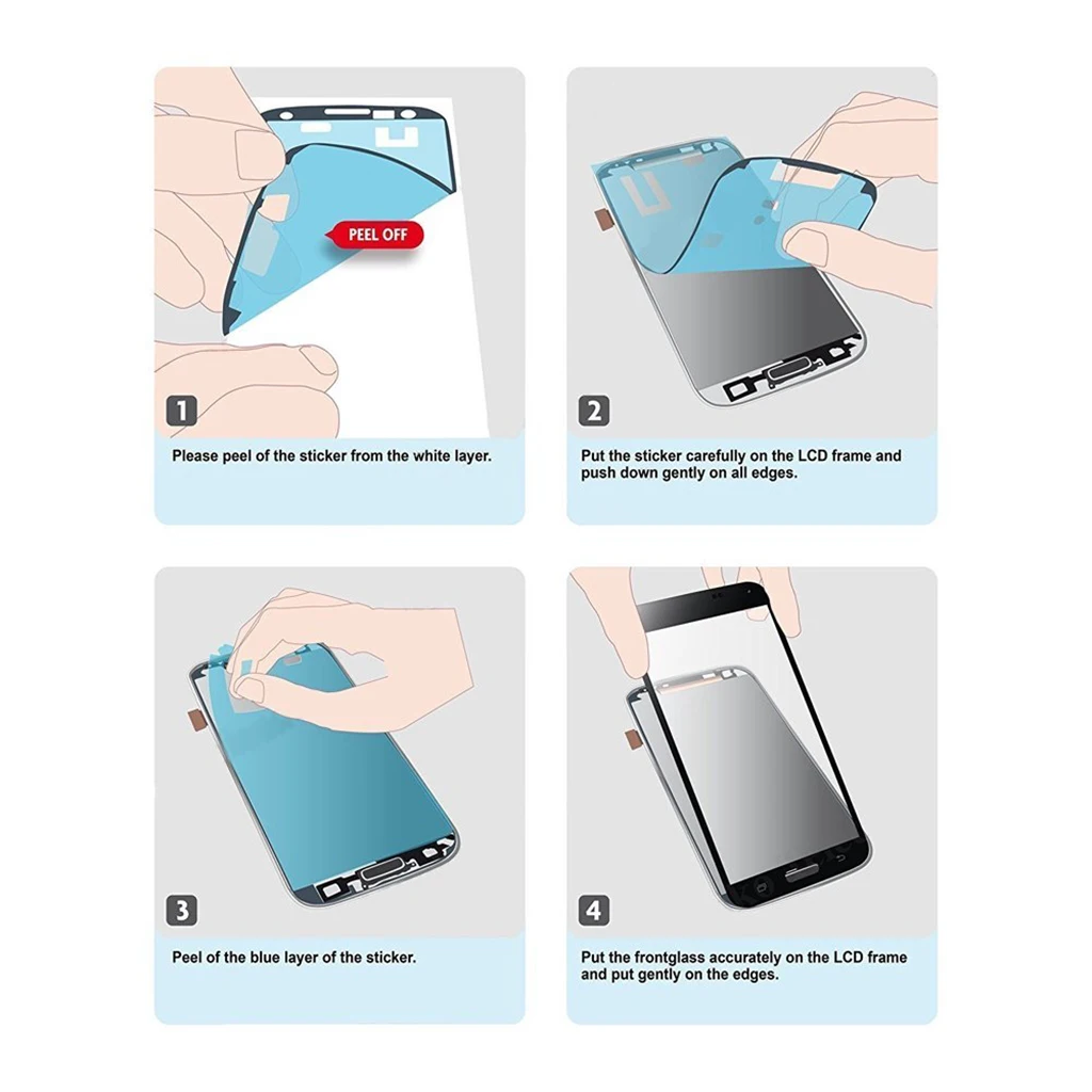 Lovoski-Kit de reemplazo de pantalla táctil frontal para S7 Edge