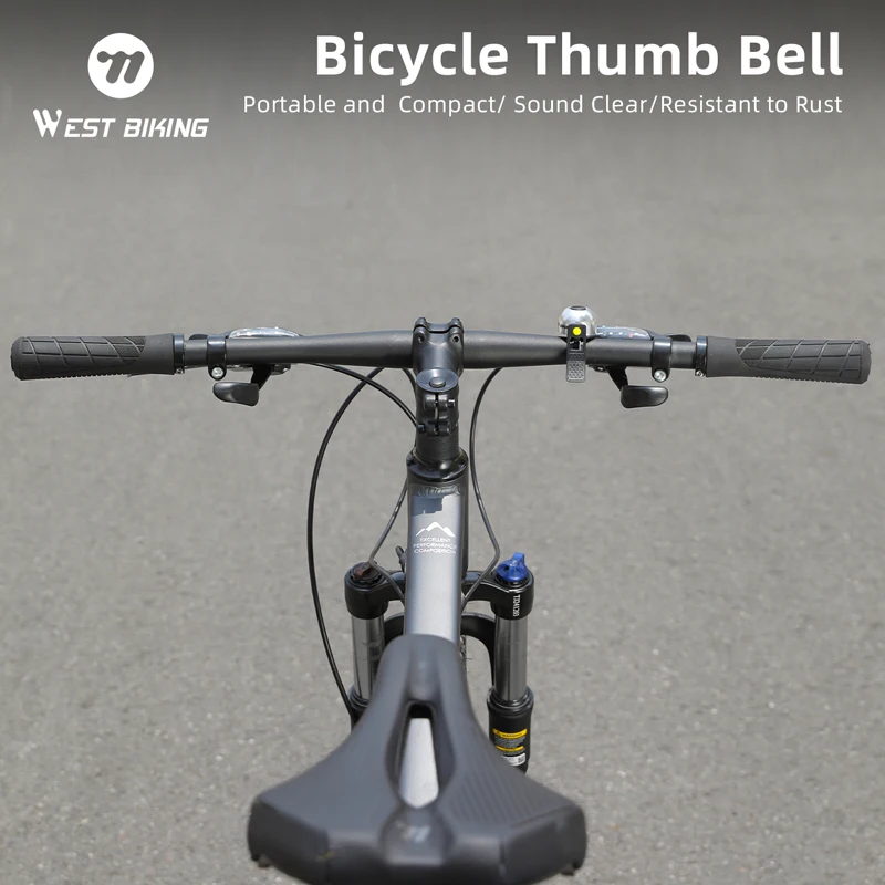 غرب ركوب الدراجات دراجة الإبهام جرس خفيفة حلقة MTB الطريق دراجة المقود القرن سبائك الألومنيوم الطريق دراجة أجراس المحمولة الدراجات جرس