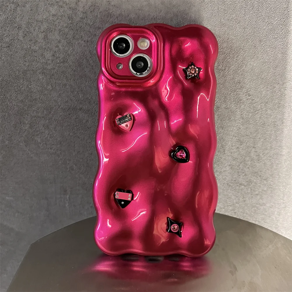 Luxury 3D Star Diamonds Phone Case, Protection Solicone Cover Cool Girl Cute Cases iPhone 14 Pro Max 11 12 13 Pro Max