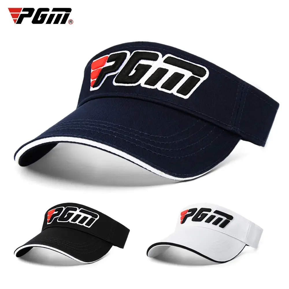 PGM Golf Hats Men Women Removable Sun Cap Sports Sunscreen Breathable Golf Hats Unisex Empty Top Sun Visor Upgrade MZ025