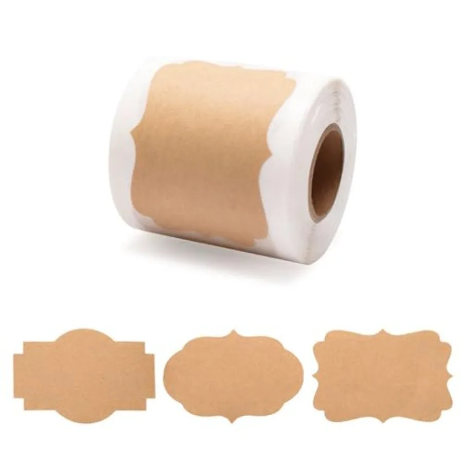 

300 шт. 2 "x 3" наклейки на крафт-этикетки бирки меня этикетки наклейки самоклеящиеся пустые наклейки рождественский праздничный подарок наклейки для M