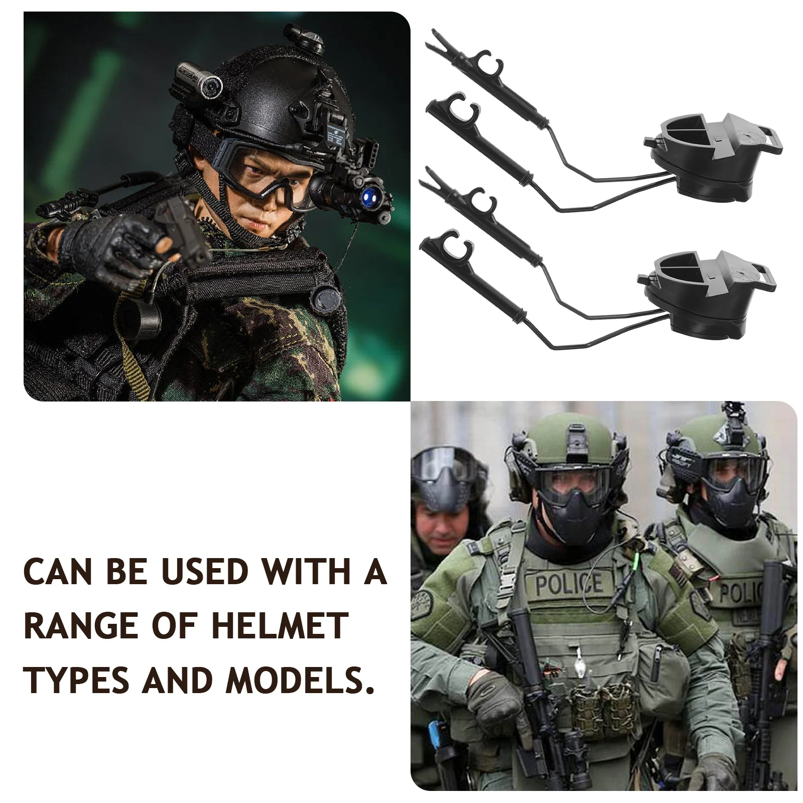 

1Pair Headphone Holder Rail Multifunctional Desktop Mount Outdoor Use Professional Portable Adapter