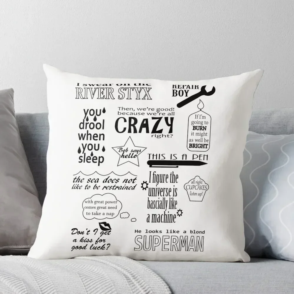 Heroes of Olympus Quotes Throw Pillow home decor items Room decorating items ornamental pillows for living room New year pillow